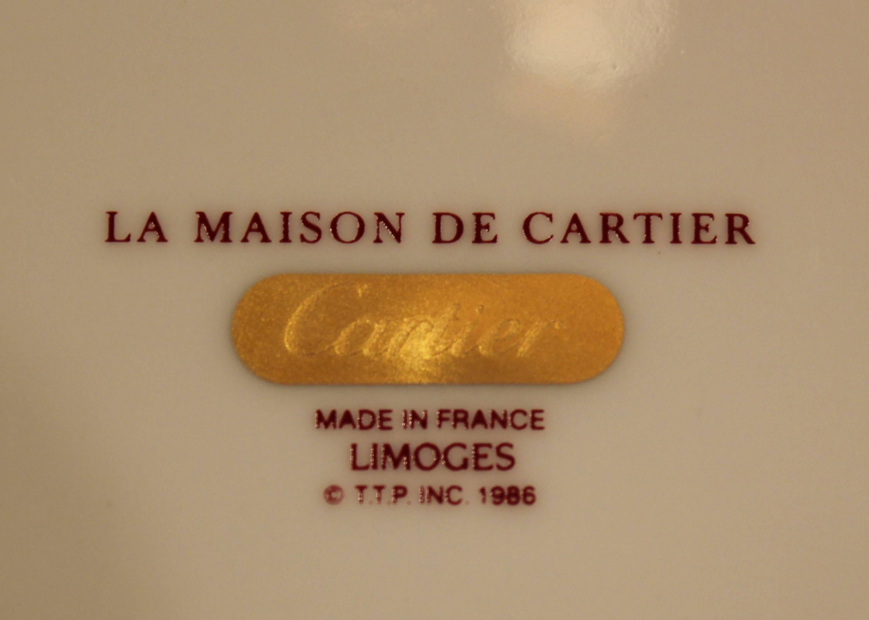 Porcelain La Maison De Louis Cartier Six Place Setting