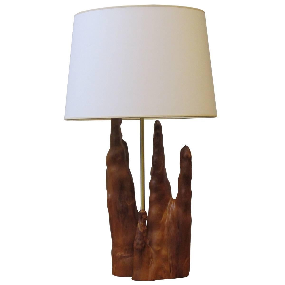Cypress Knee Table Lamp For Sale