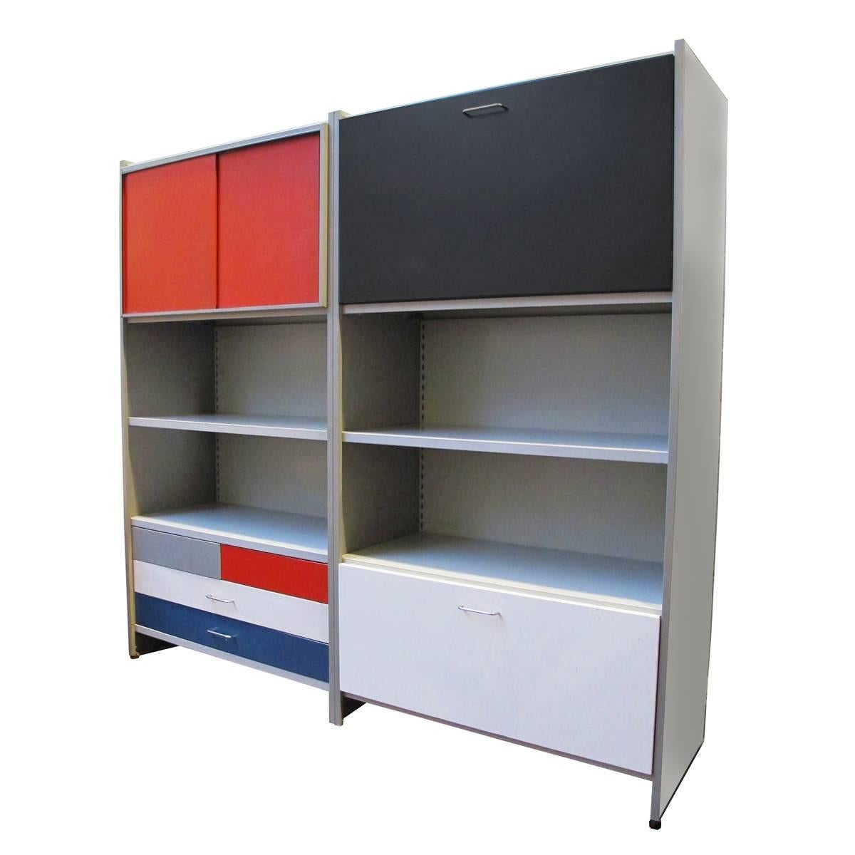 Modular 5600 Series Desk / Bookcase by Andre Cordemeijer for Gispen For Sale