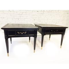 Pair of Ebonized Side Tables by American of Martinsville