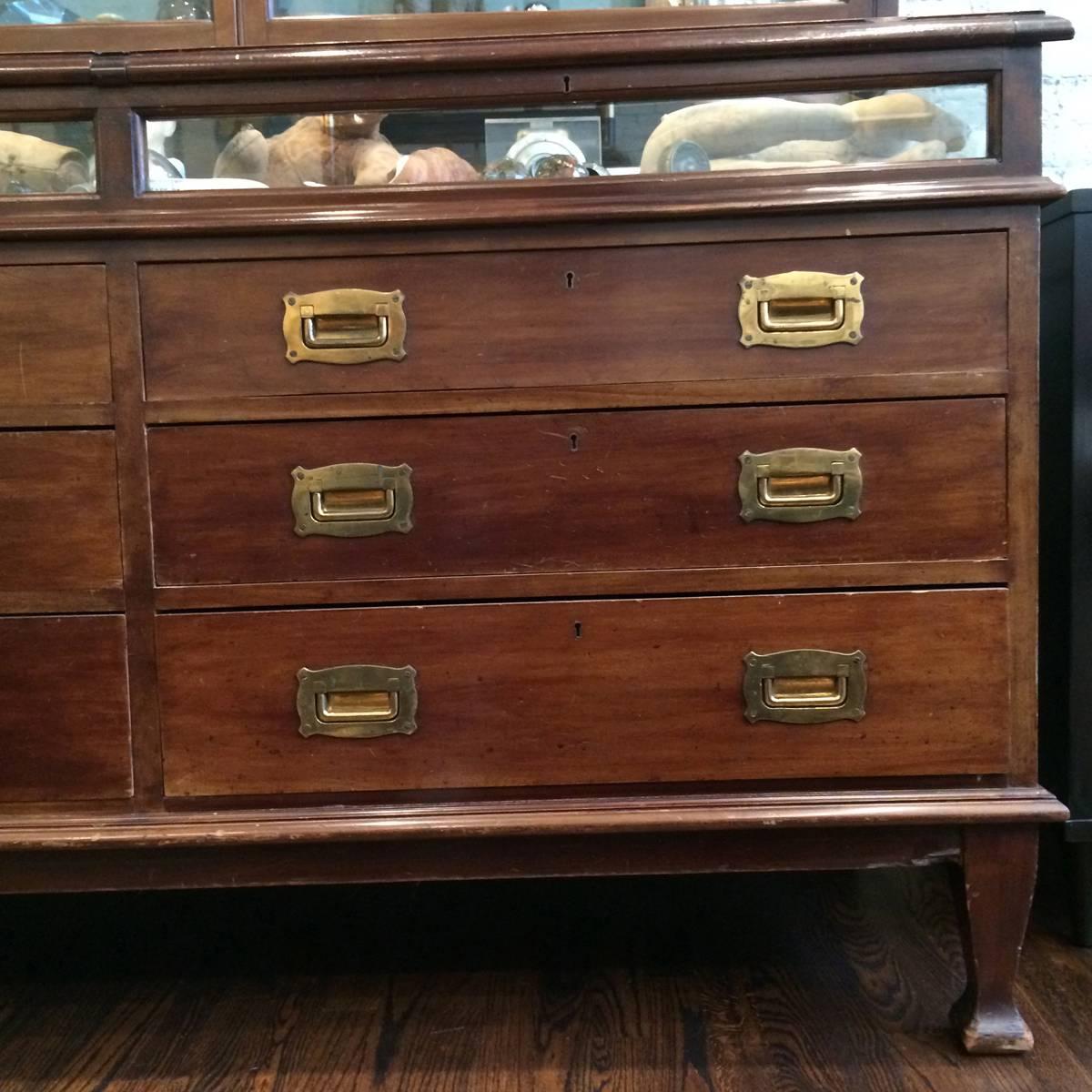 Large Edwardian Mahogany Collector's Cabinet For Sale 1