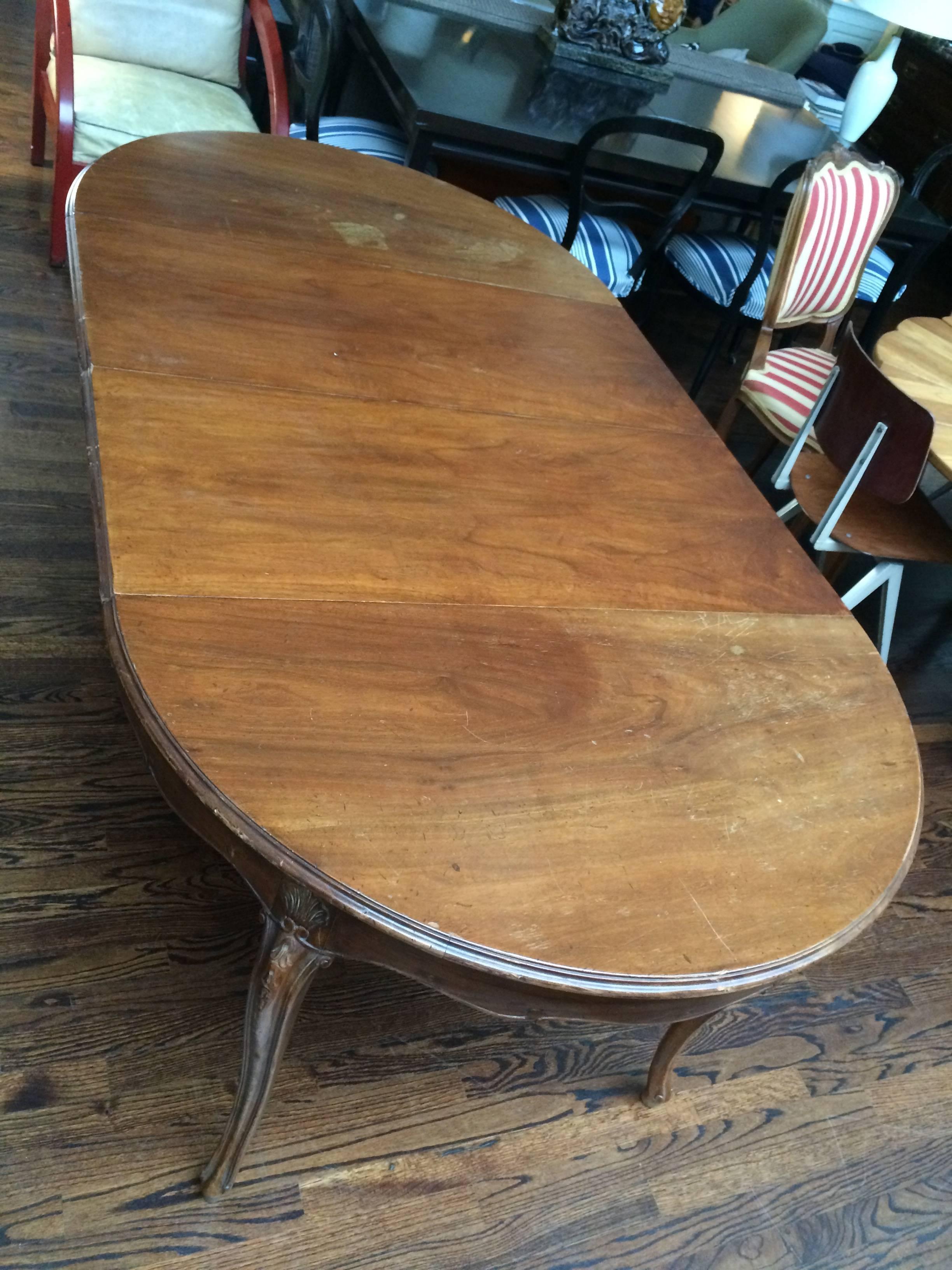 Mid-20th Century Italian Extension Dining Table For Sale