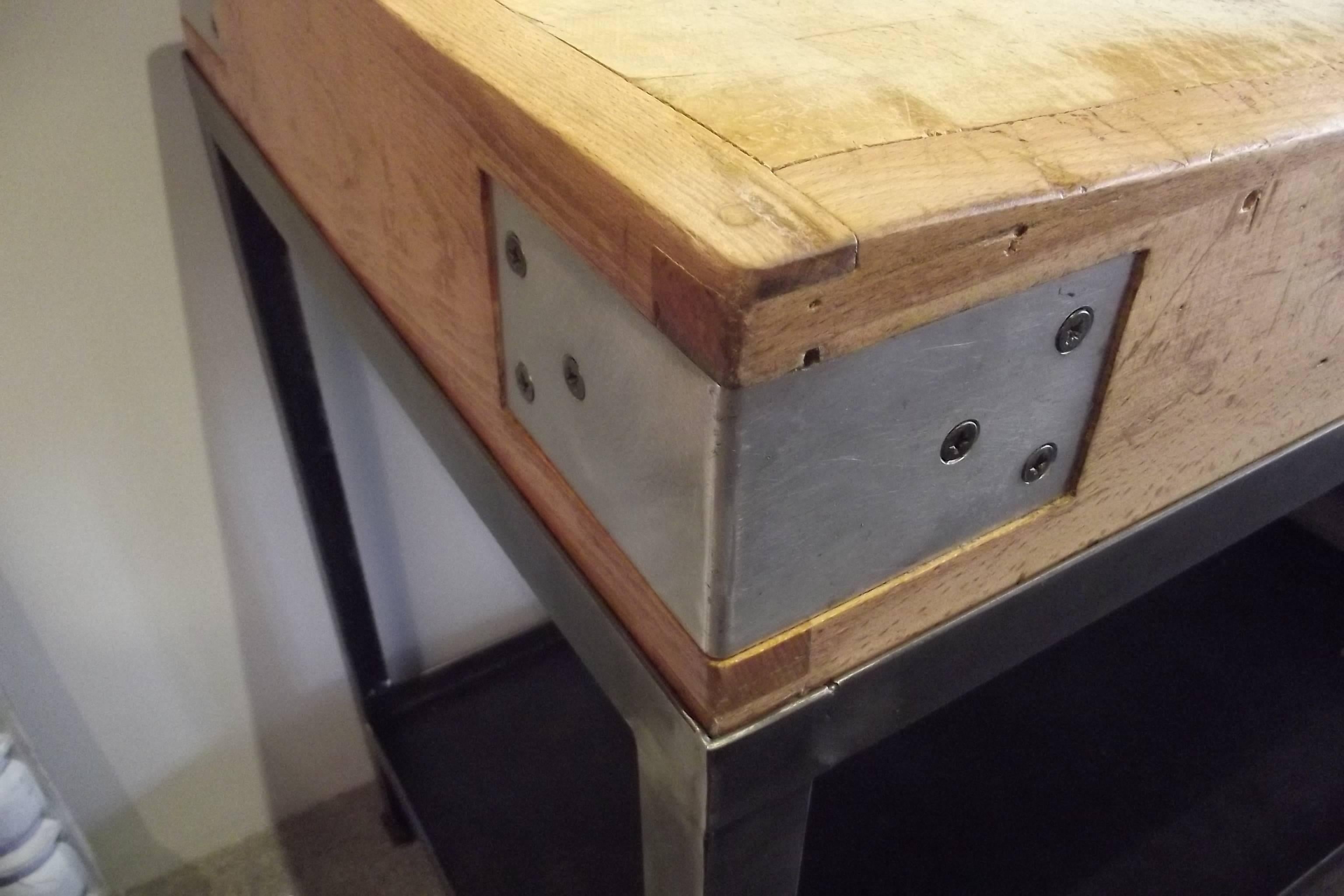 French Industrial Butcher's Block For Sale 5