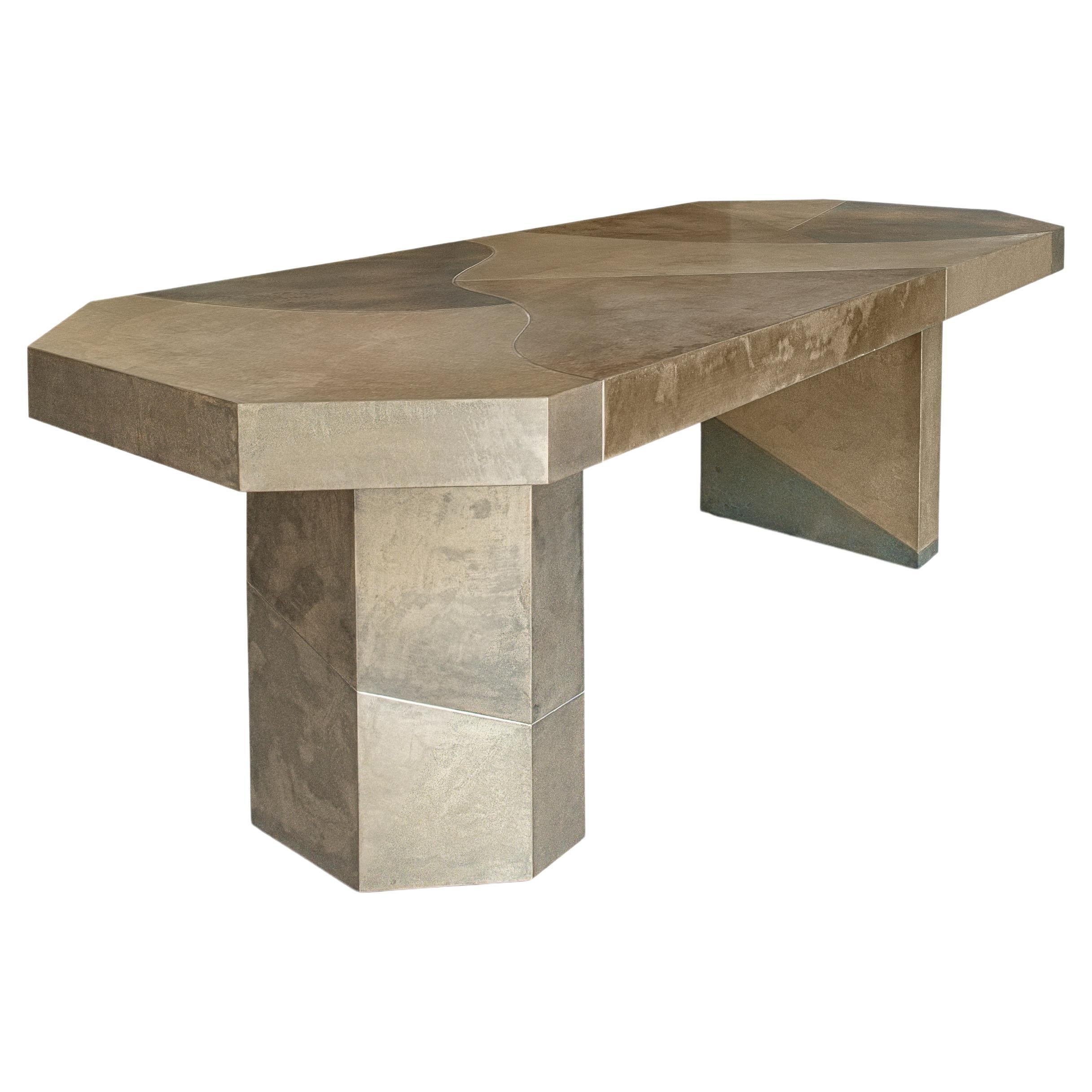 Callisto Dining Table by Matteo Cibic for Delvis Unlimited Bronze 