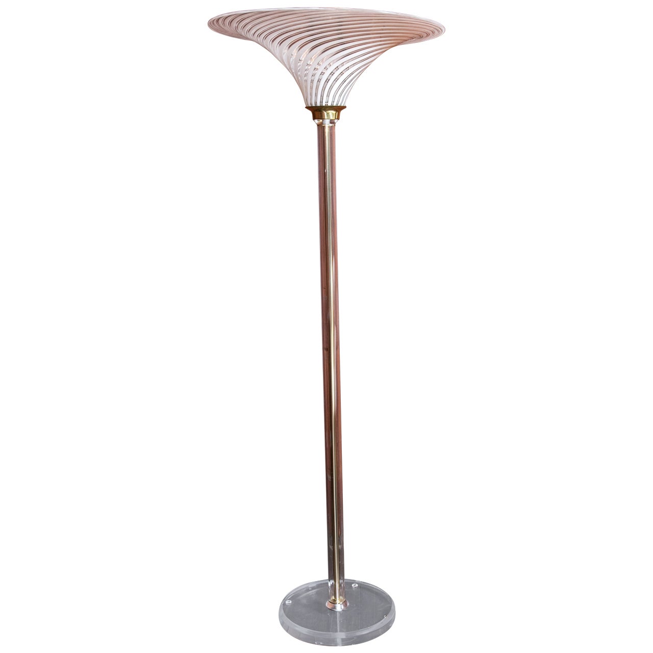 Murano Glass Torchere Floor Lamp