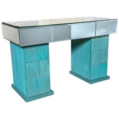 Turquoise and Mirrored Dressing Table