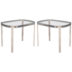 Directional Chrome Side Tables