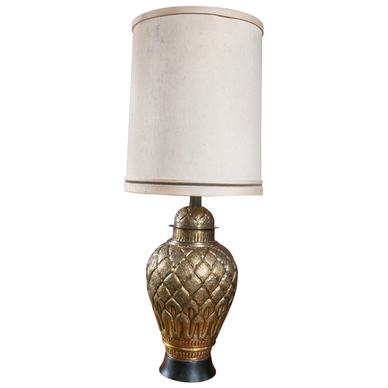 Oversized Brass Ginger Jar Lamp