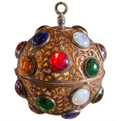Small Moroccan Copper Globe Light