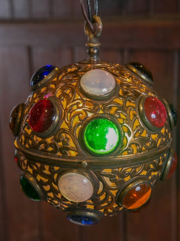 Moorish Small Moroccan Copper Globe Light