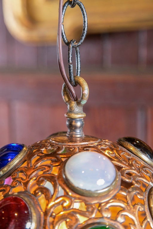 Mid-20th Century Small Moroccan Copper Globe Light