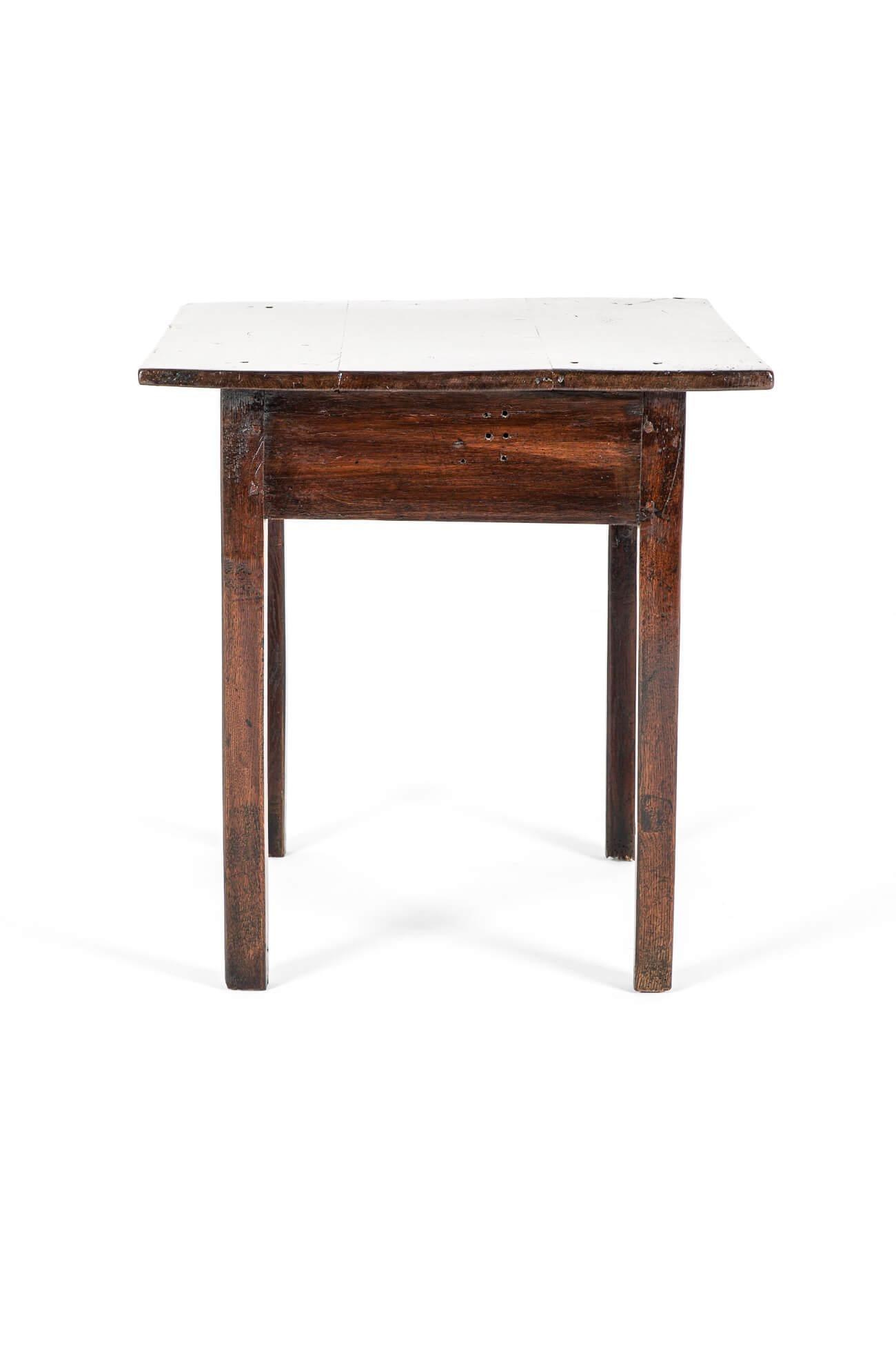 British English Oak Vernacular Primitive Side Table For Sale