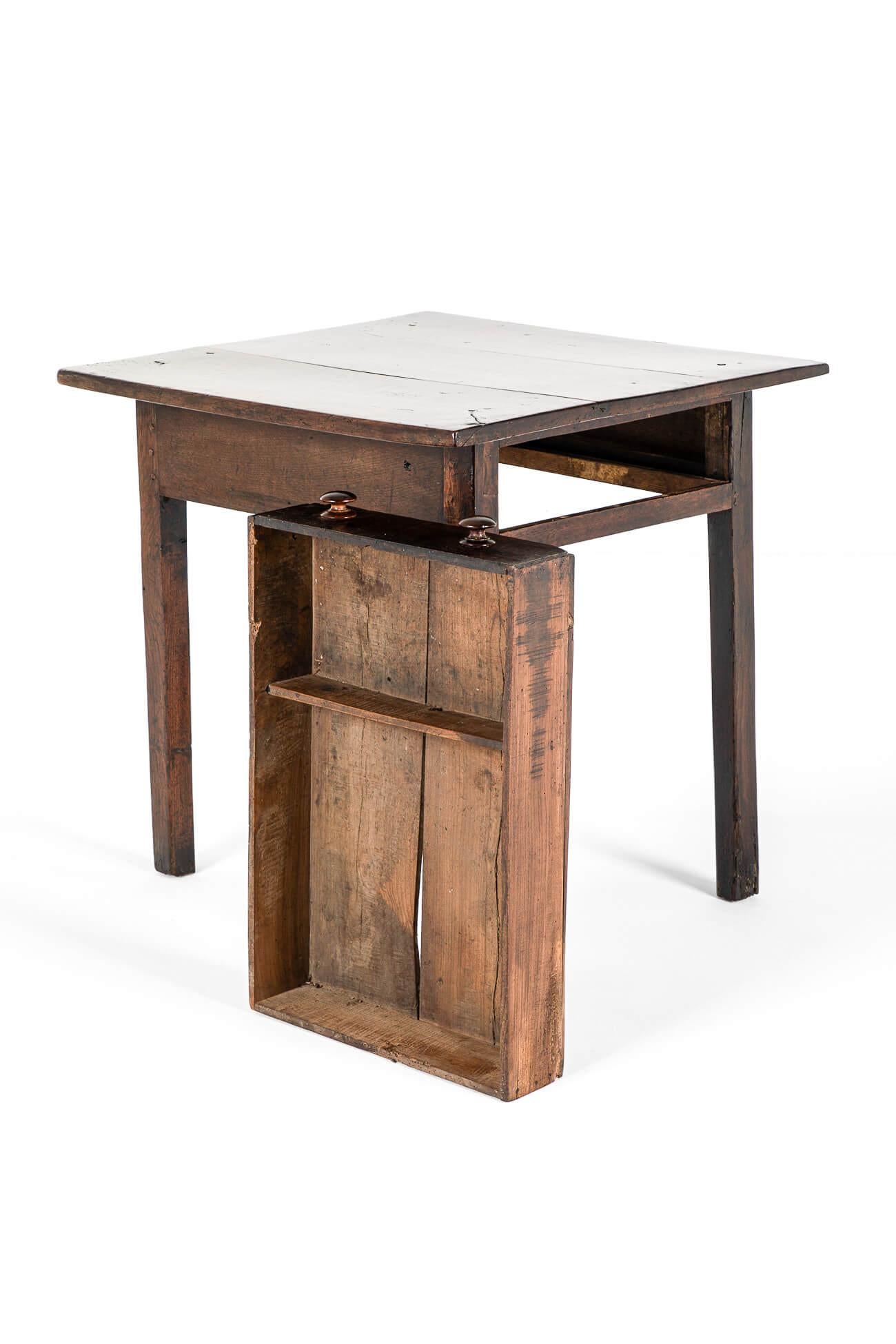 English Oak Vernacular Primitive Side Table For Sale 1