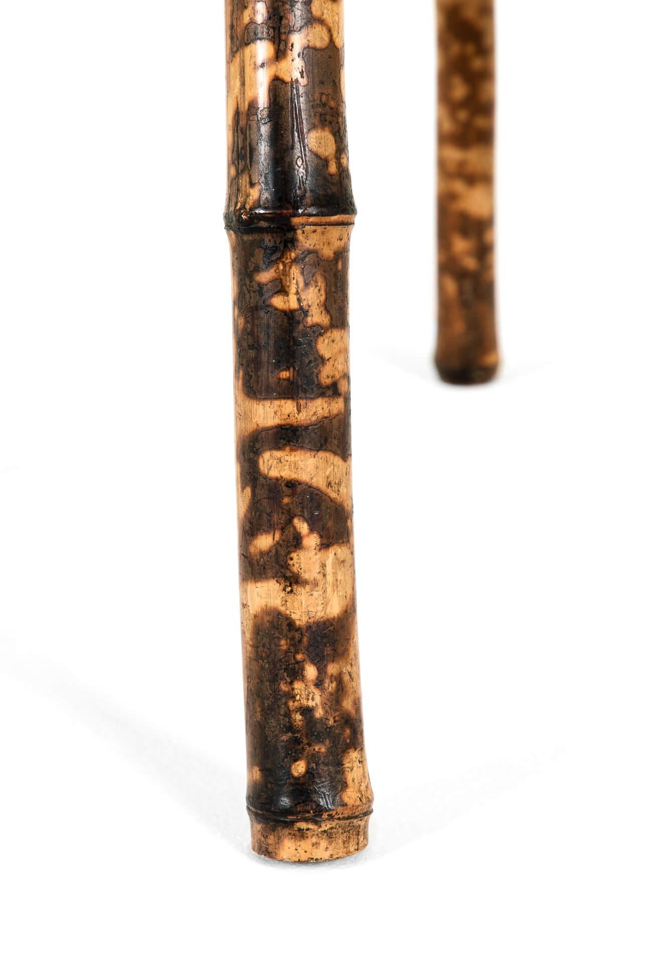English Victorian Tiger Bamboo Side Table For Sale 2