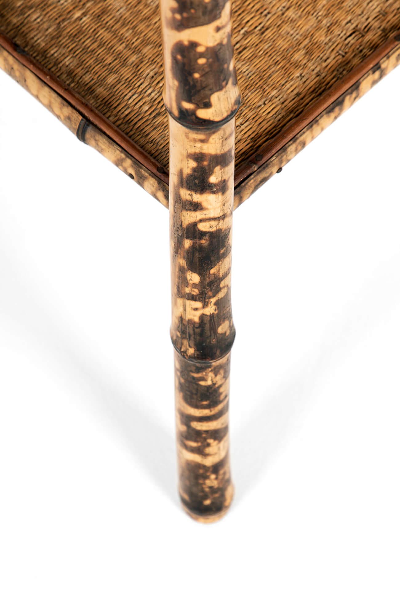 English Victorian Tiger Bamboo Side Table For Sale 1