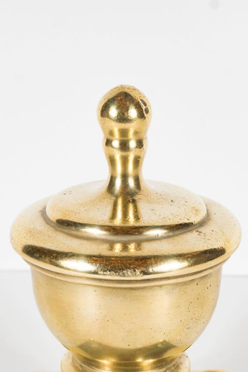 Antique Solid Brass American Colonial Style Newel Post Finial at 1stDibs