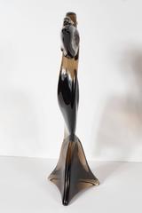 Pair of Mid-Century Handblown Smoked Murano Glass Pelicans by Licio Zanetti