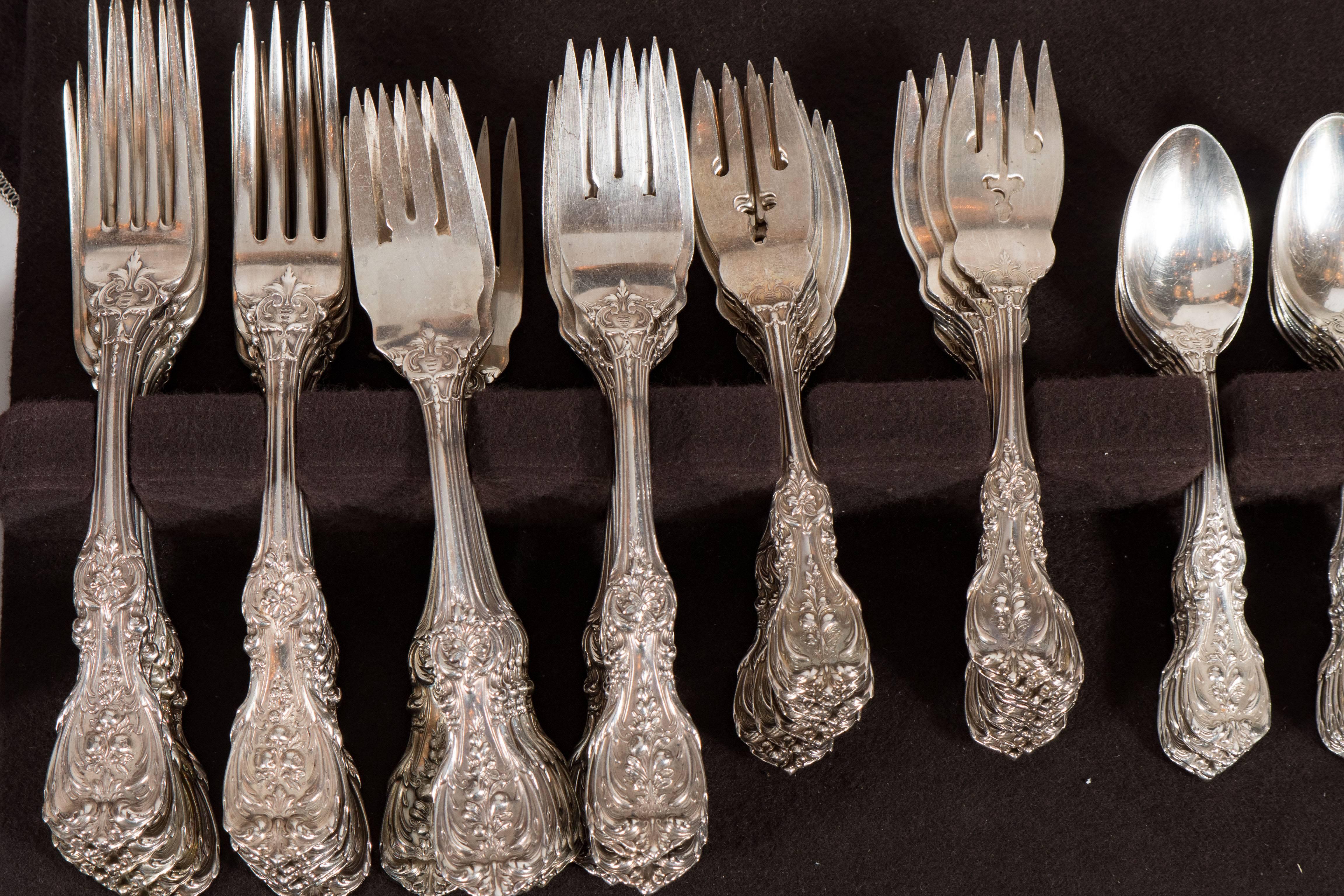 205 Piece Sterling Flatware Service Designed by Ernest Meyers for Reed & Barton 1