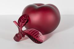 Lalique "Pomme Rouge" Cardinal Red Apple Perfume Bottle with Lid