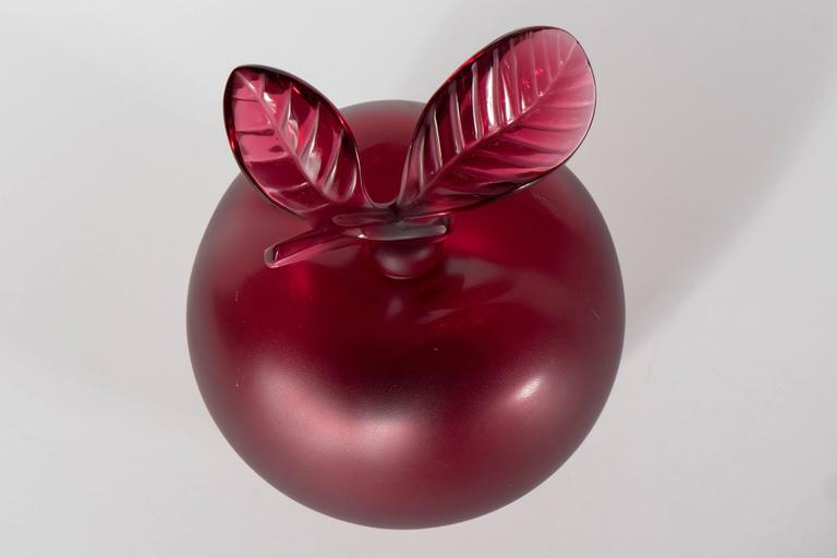 Lalique "Pomme Rouge" Cardinal Red Apple Perfume Bottle with Lid at 1stDibs