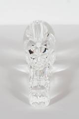 Modernist Handblown Stretching Cat Designed by Taf Lebel Schaefer for Steuben