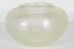 Jarrón de cristal grabado al ácido estilo Art Déco de Shura para Orient & Flume