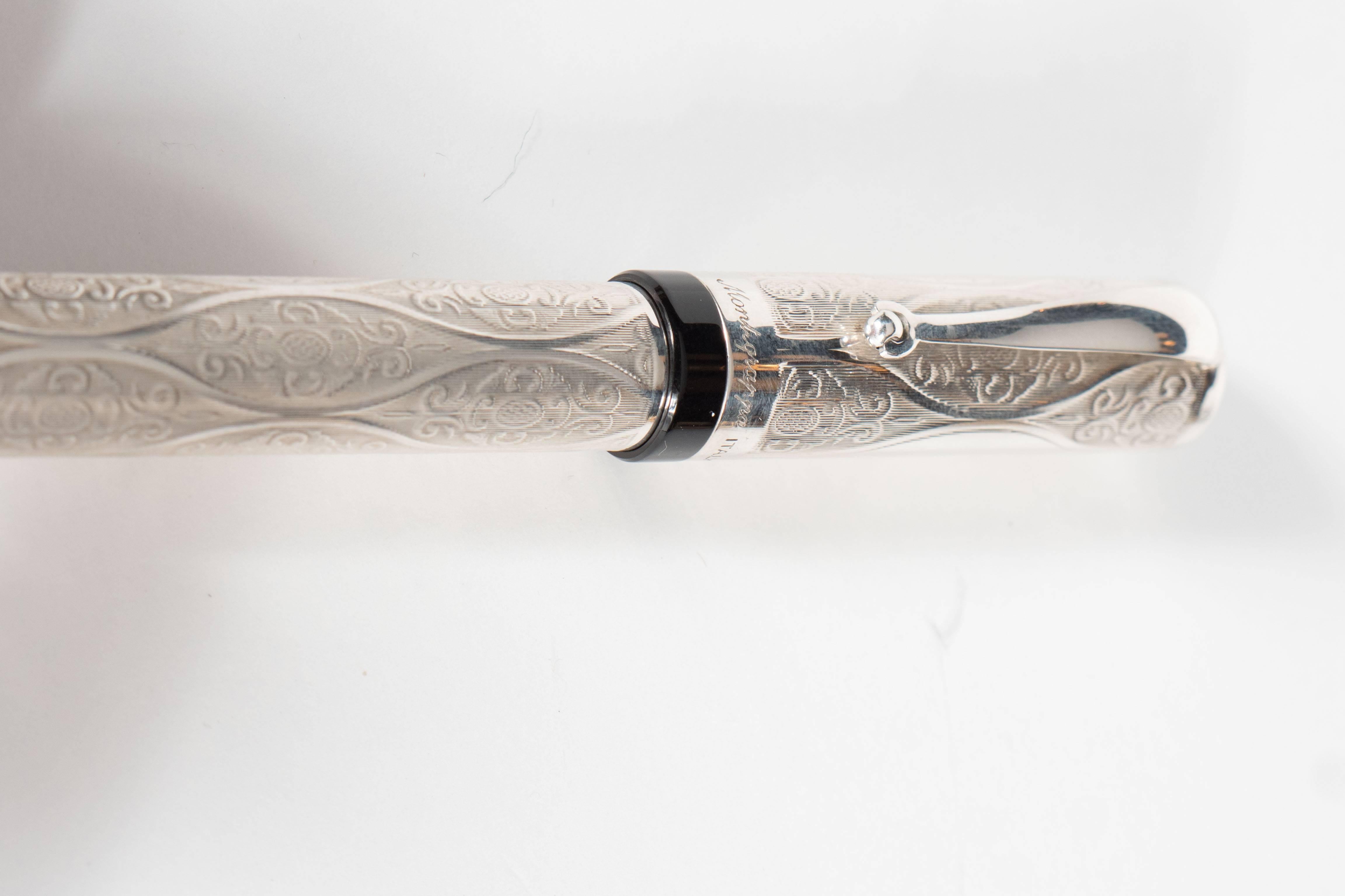 Montegrappa Limited Edition Cosmopolitan Baroque Sterling Silver Fountain Pen 2
