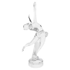 Vintage Baccarat Art Glass Female Dancer Crystal Figurine