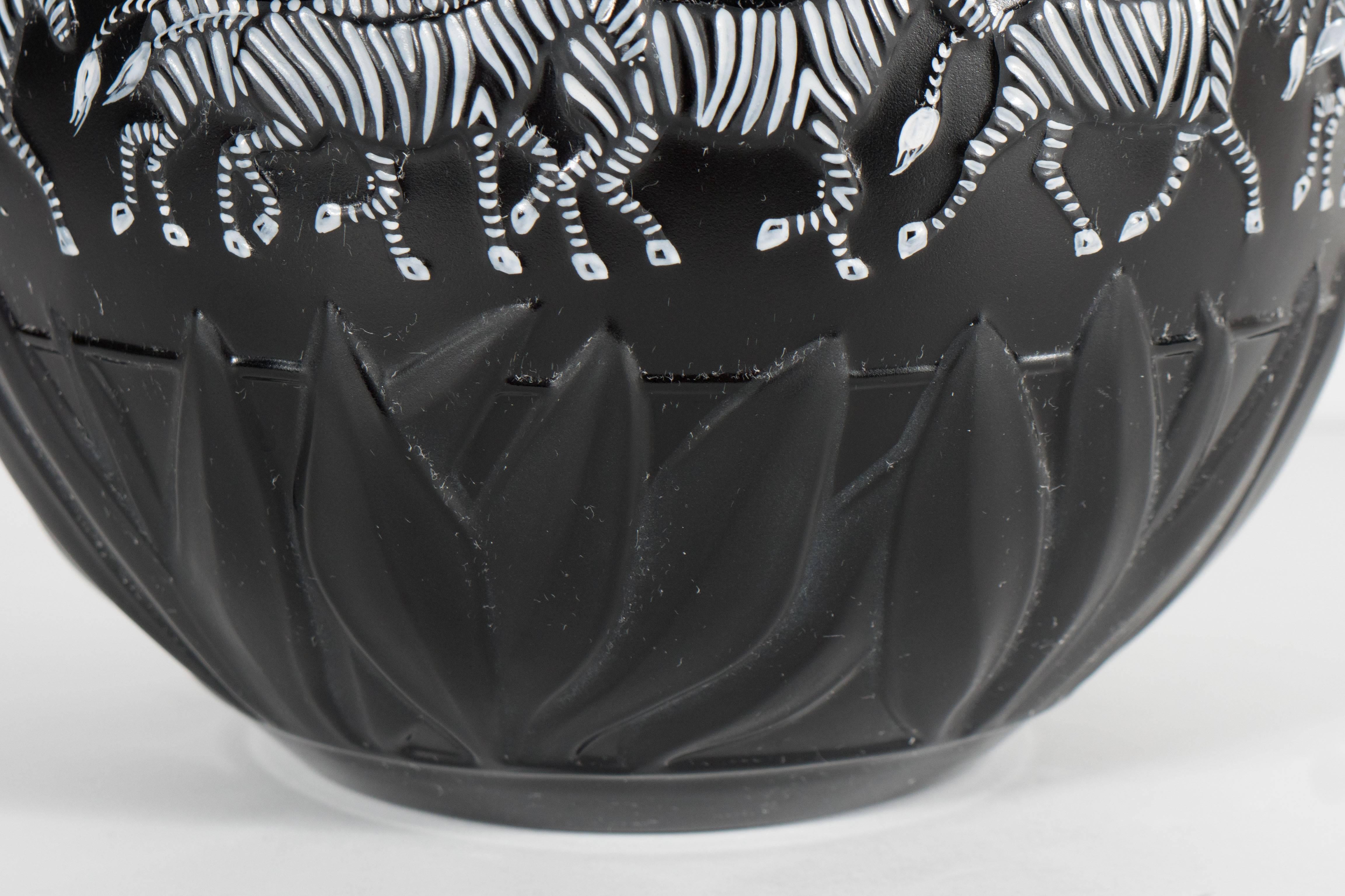 lalique zebra vase