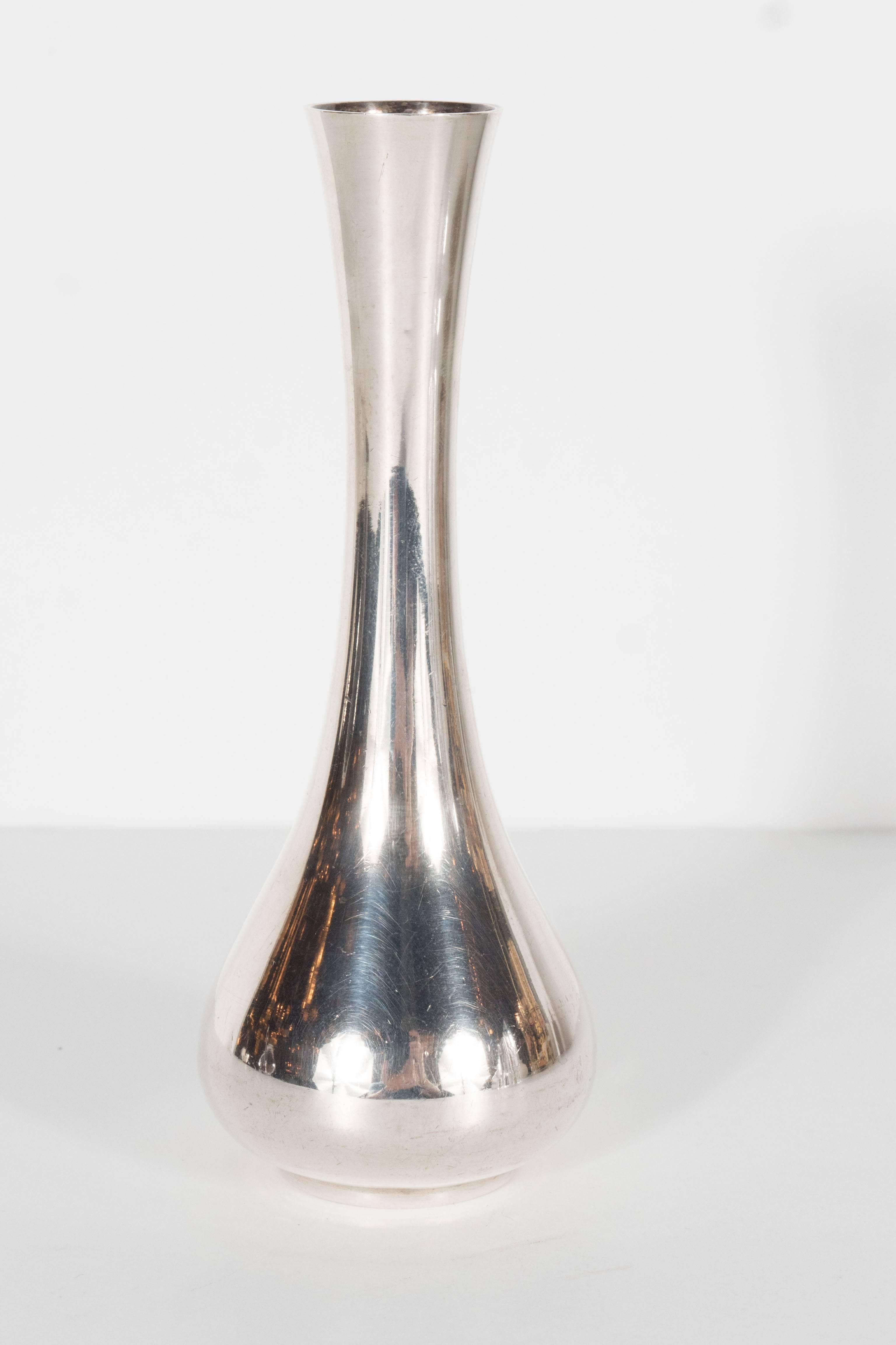 American Mid-Century Modernist Sterling Silver Bud Vase by Tiffany & Co