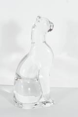 Baccarat Glass Paperweight of an Egyptian Cat