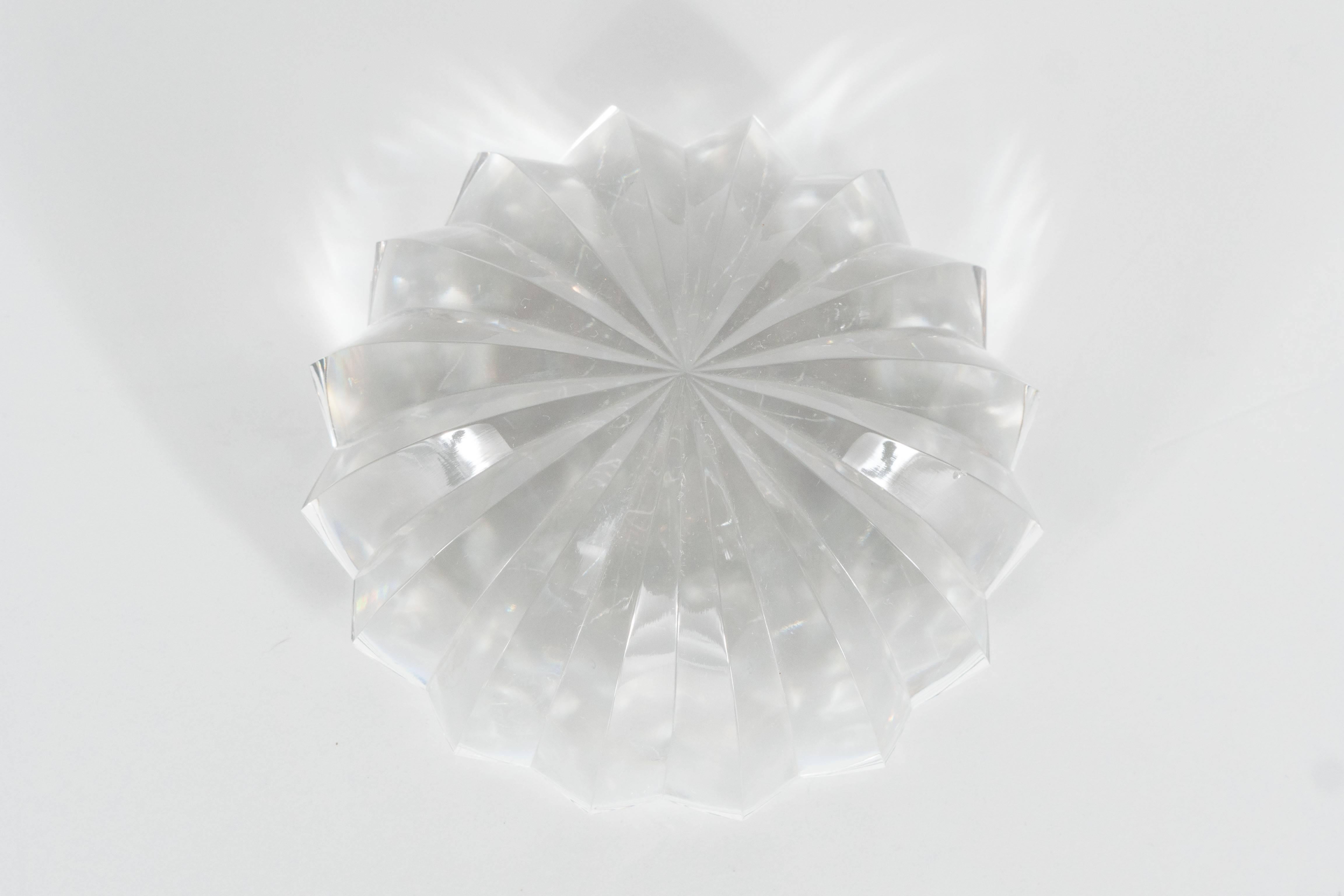 Mid-Century Modern Baccarat Radial Faceted Paperweight or Objet D'Art