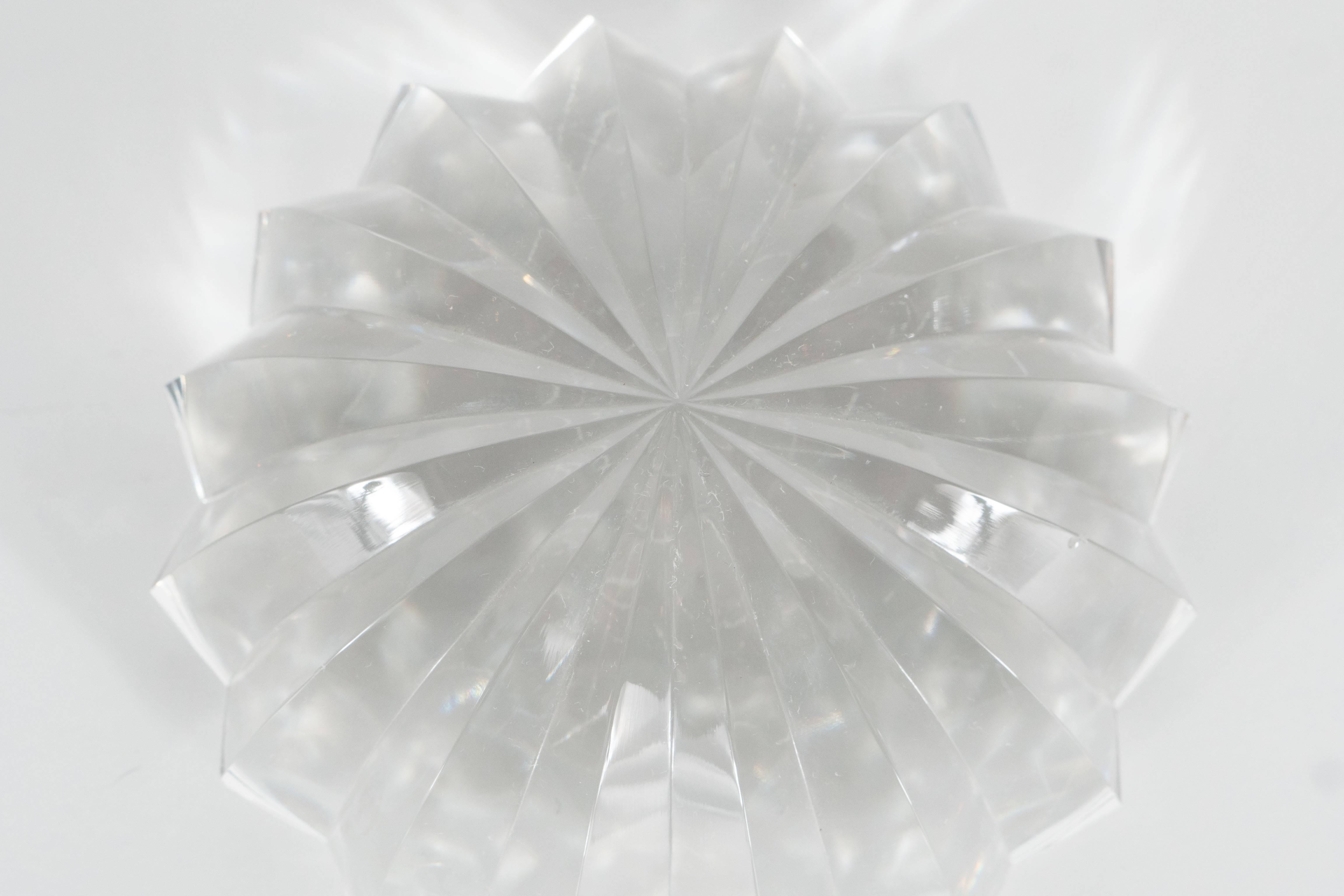 French Baccarat Radial Faceted Paperweight or Objet D'Art