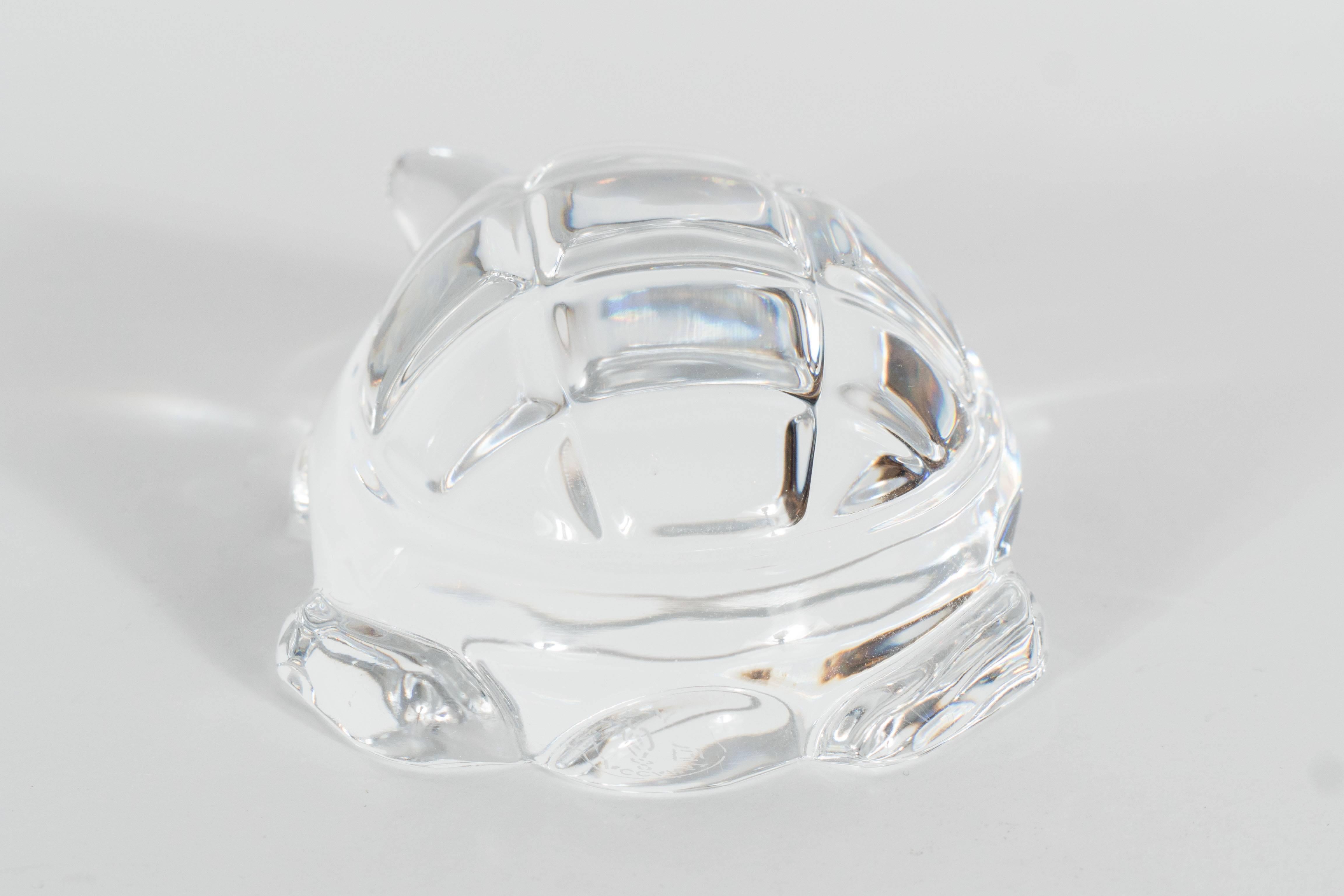 glass turtle paperweight