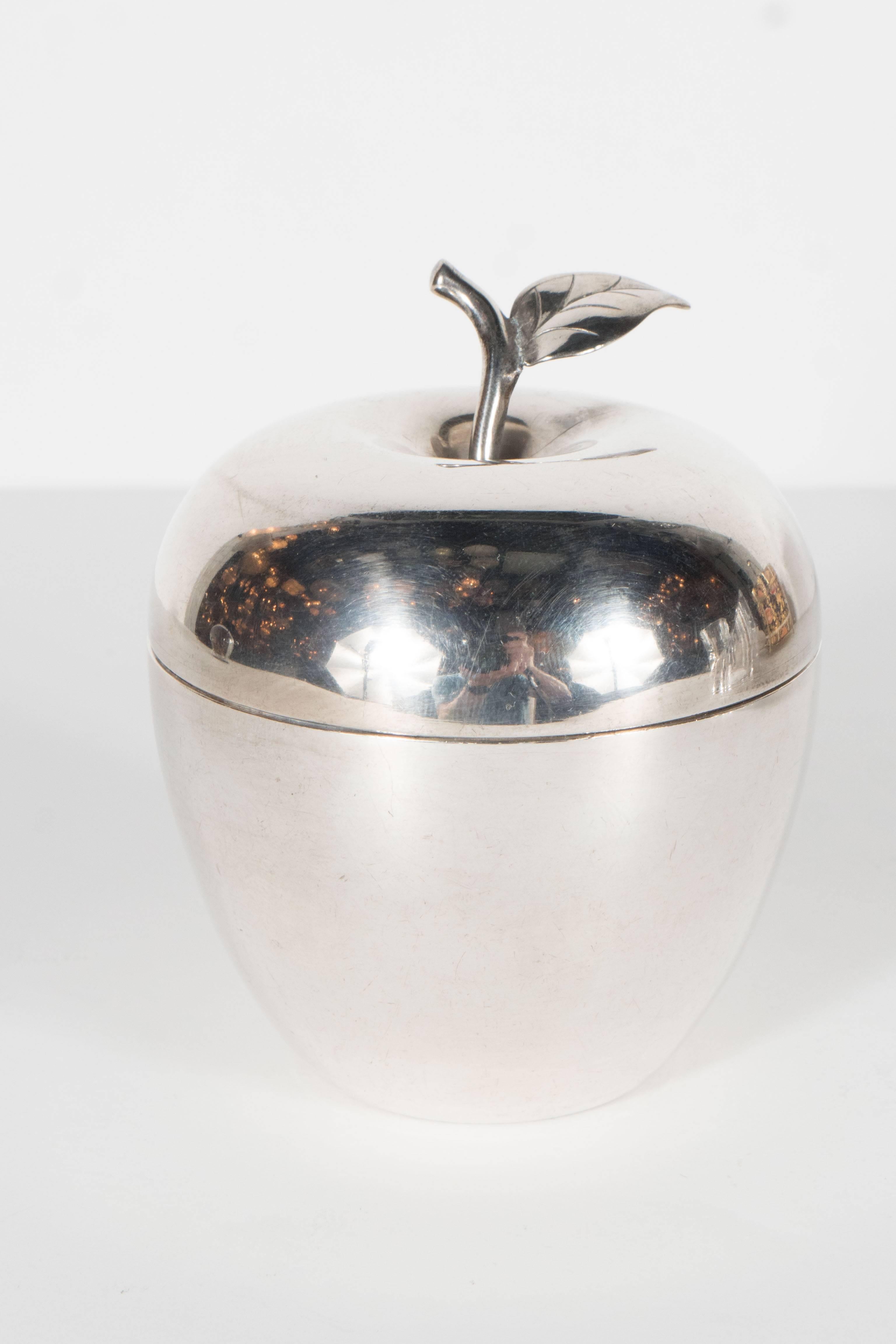 Modern Stunning Tiffany & Co. Large Sterling Figural Apple Box