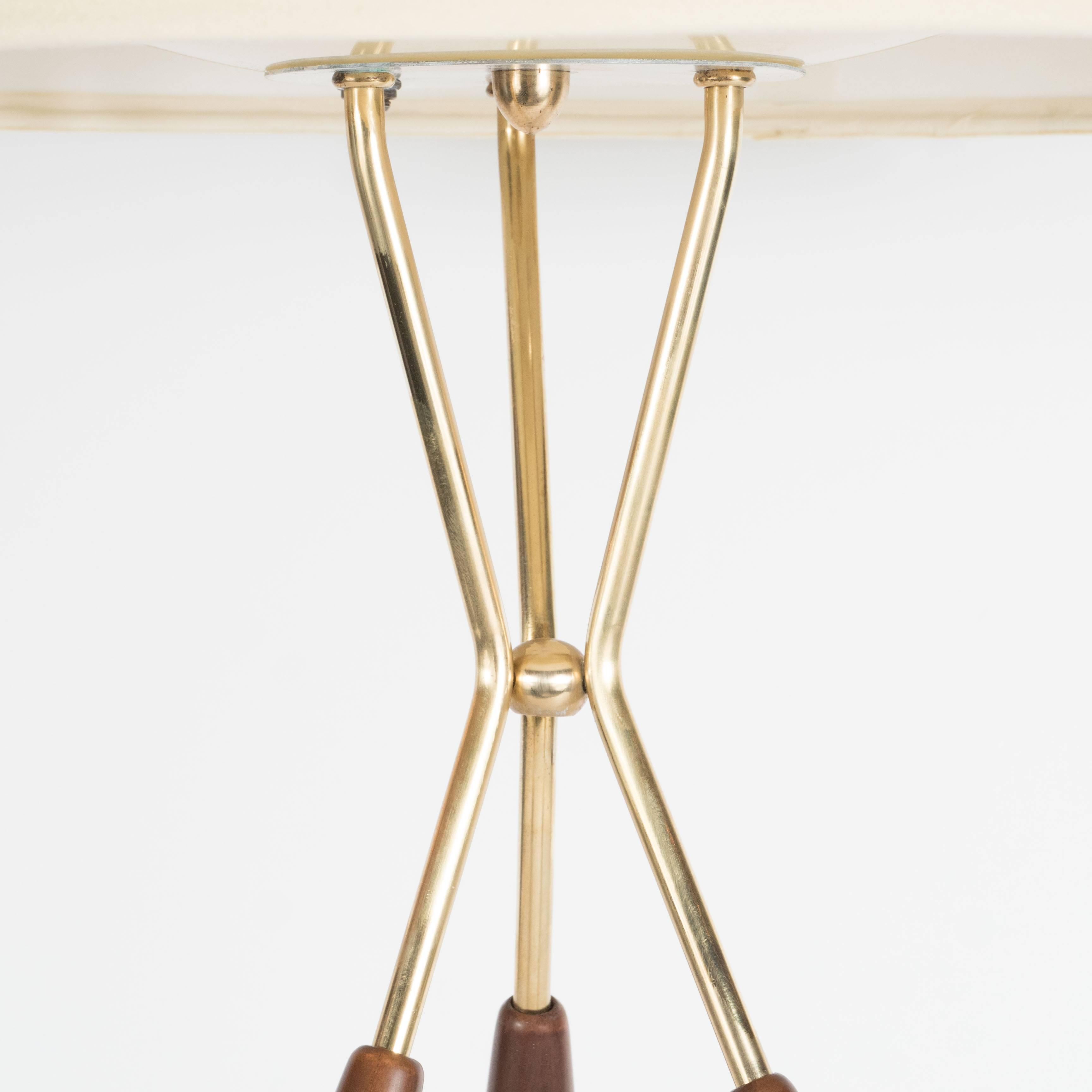 mid century tripod table lamp
