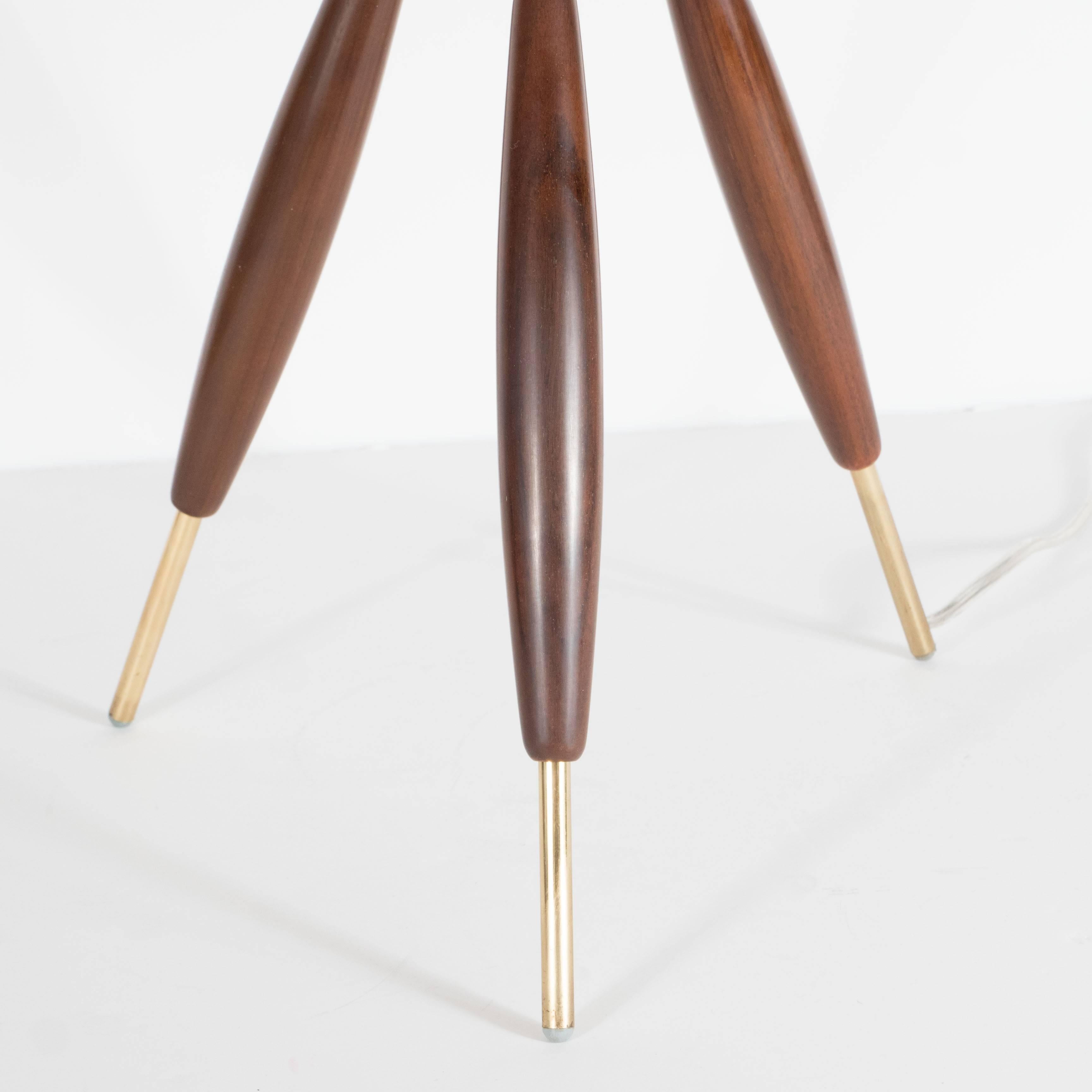 Mid-20th Century Pair of Mid-Century Tripod Table Lamps by Gerald Thurston for Lightolier