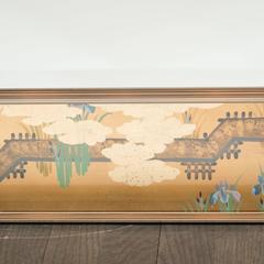 La Barge Chinoiserie Reverse Hand-Painted & Gilded Mirror, Signed by H. Van Dyke