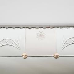 1940s Venetian Mirror with Reverse Etched and Chain Beveled Detailing