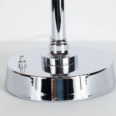 Art Deco Machine Age Skyscraper-Style All-Chrome Desk or Table Lamp