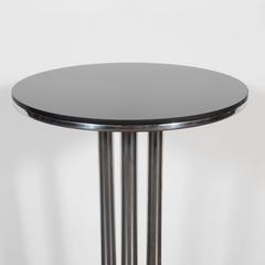Art Deco Machine Age Drinks Table with Skyscraper Details in Chrome & Vitrolite