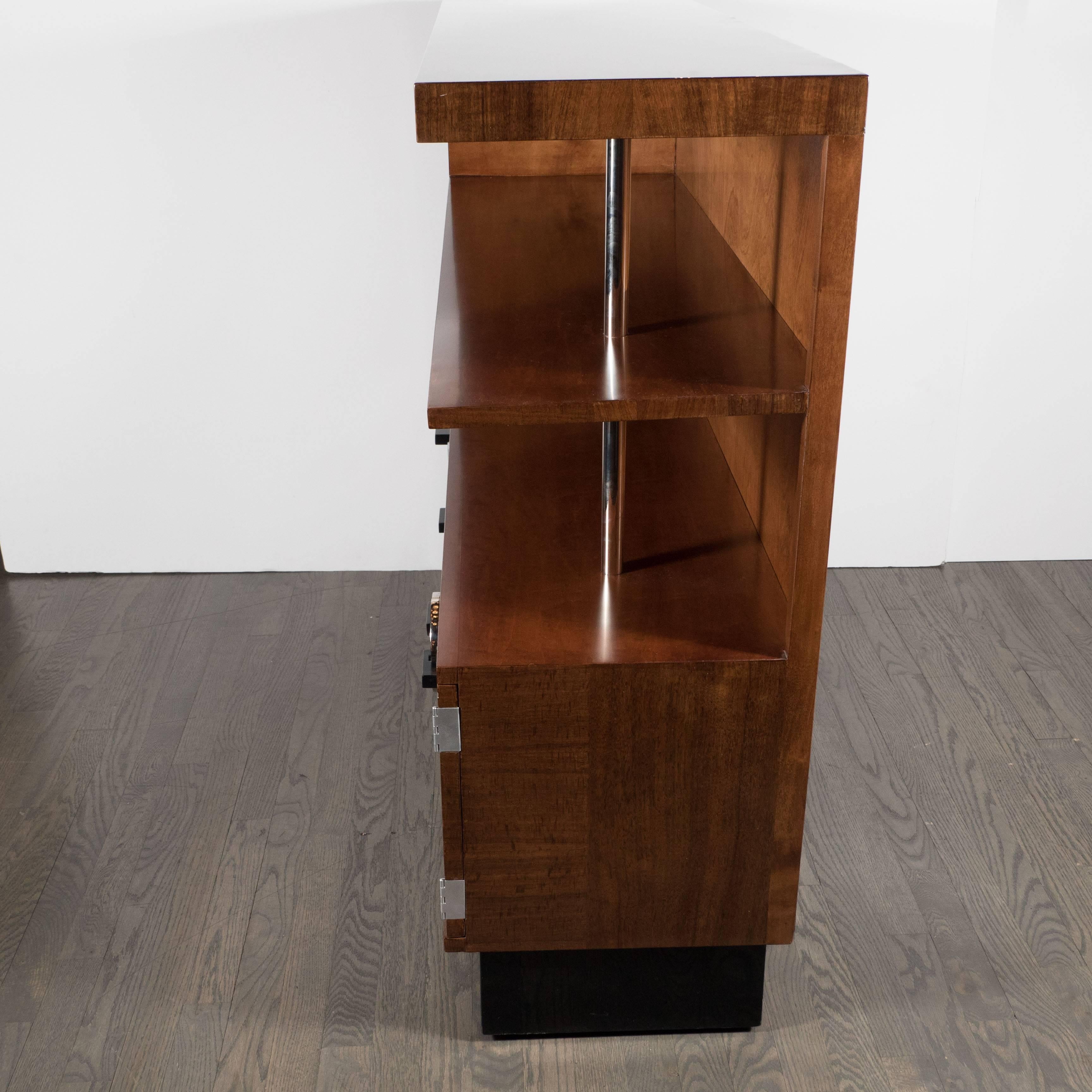 Art Deco Bookcase/Cabinet by Gilbert Rohde in East Indian Laurel, Model No. 344 2