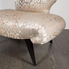 1940s Hollywood Settee by Grosfeld House with Scroll Detailing