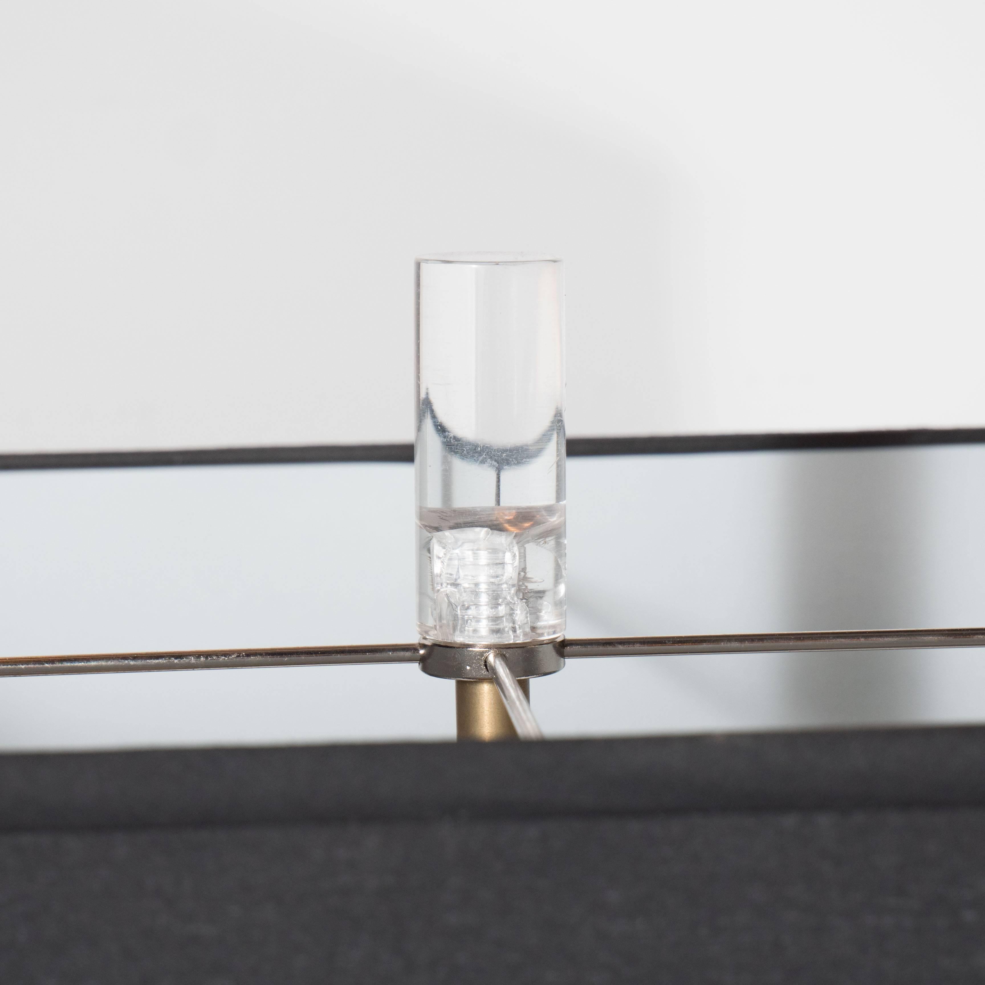 Mid-Century Brass and Glass Rod Floor Lamp by Sciolari for Lightolier 3