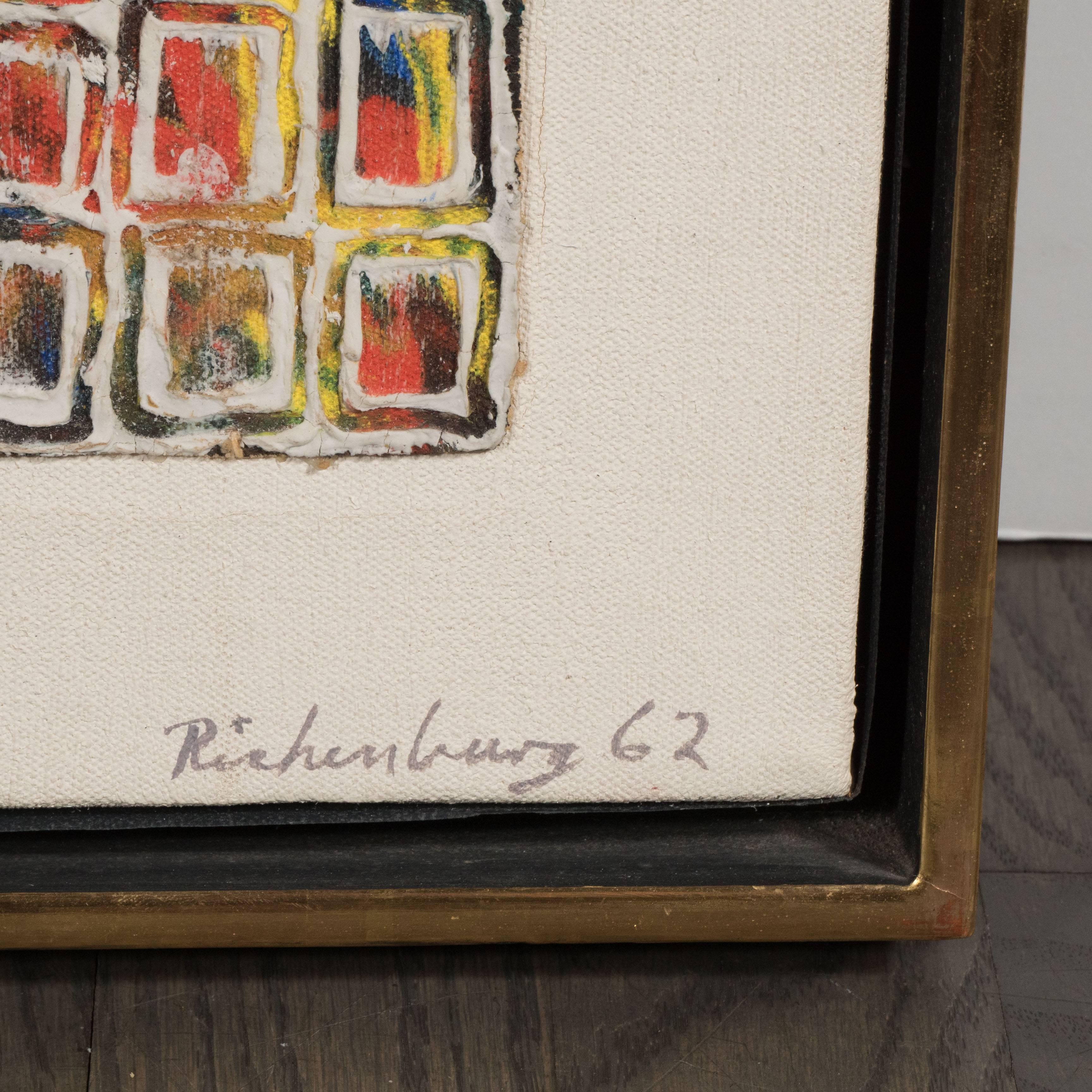 Mid-Century Modernist Oil on Canvas, Robert Richenburg Lost White, 1962 In Excellent Condition In New York, NY