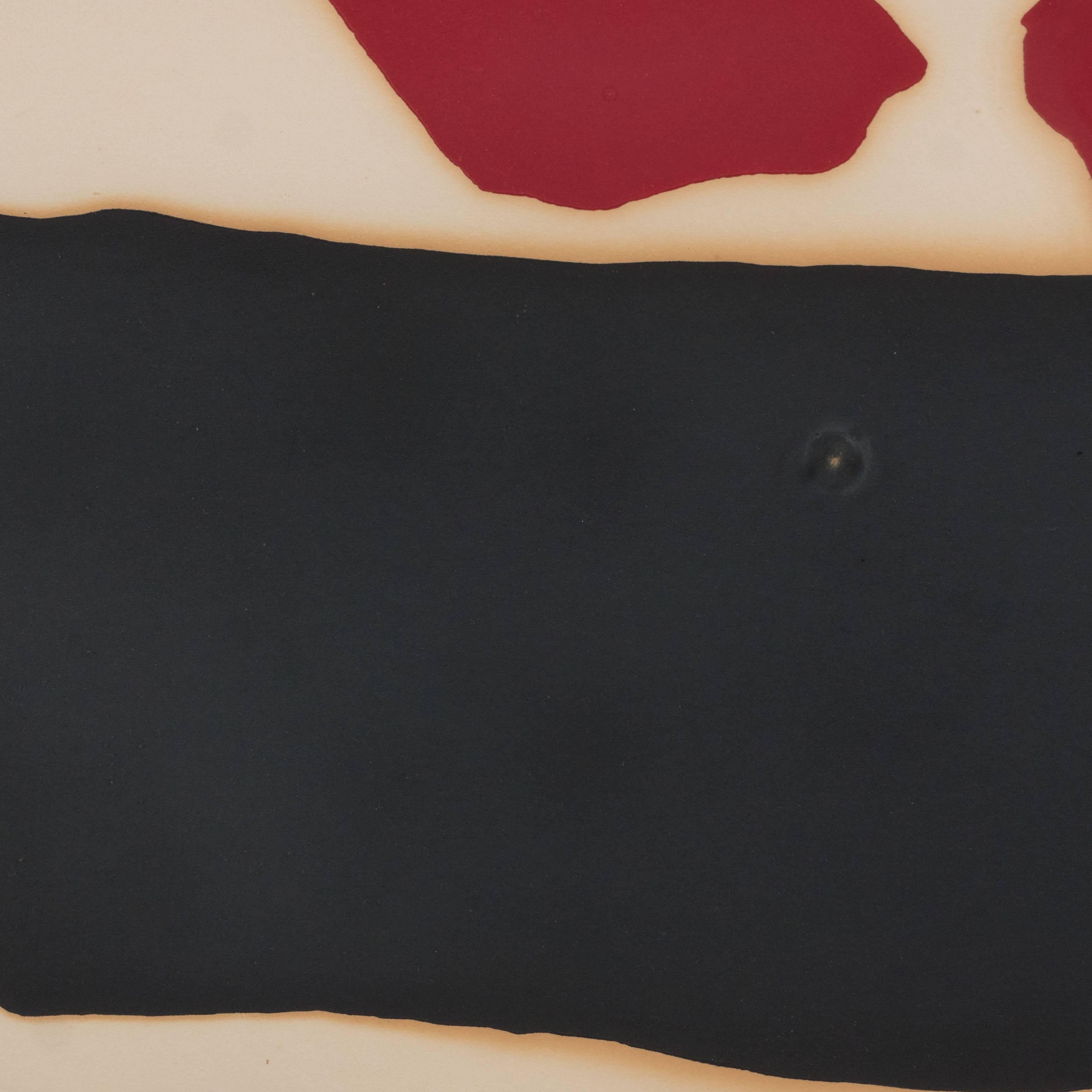 Painted Modern Japanese Print by Toneyama Kojin, Dated 1969