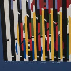 Signed Silkscreen by Yaacov Agam Boom Boom, 1966