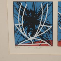 Mid-Century Modern Abstract Screenprint by Jimmy Ernst in Custom Gallery Frame