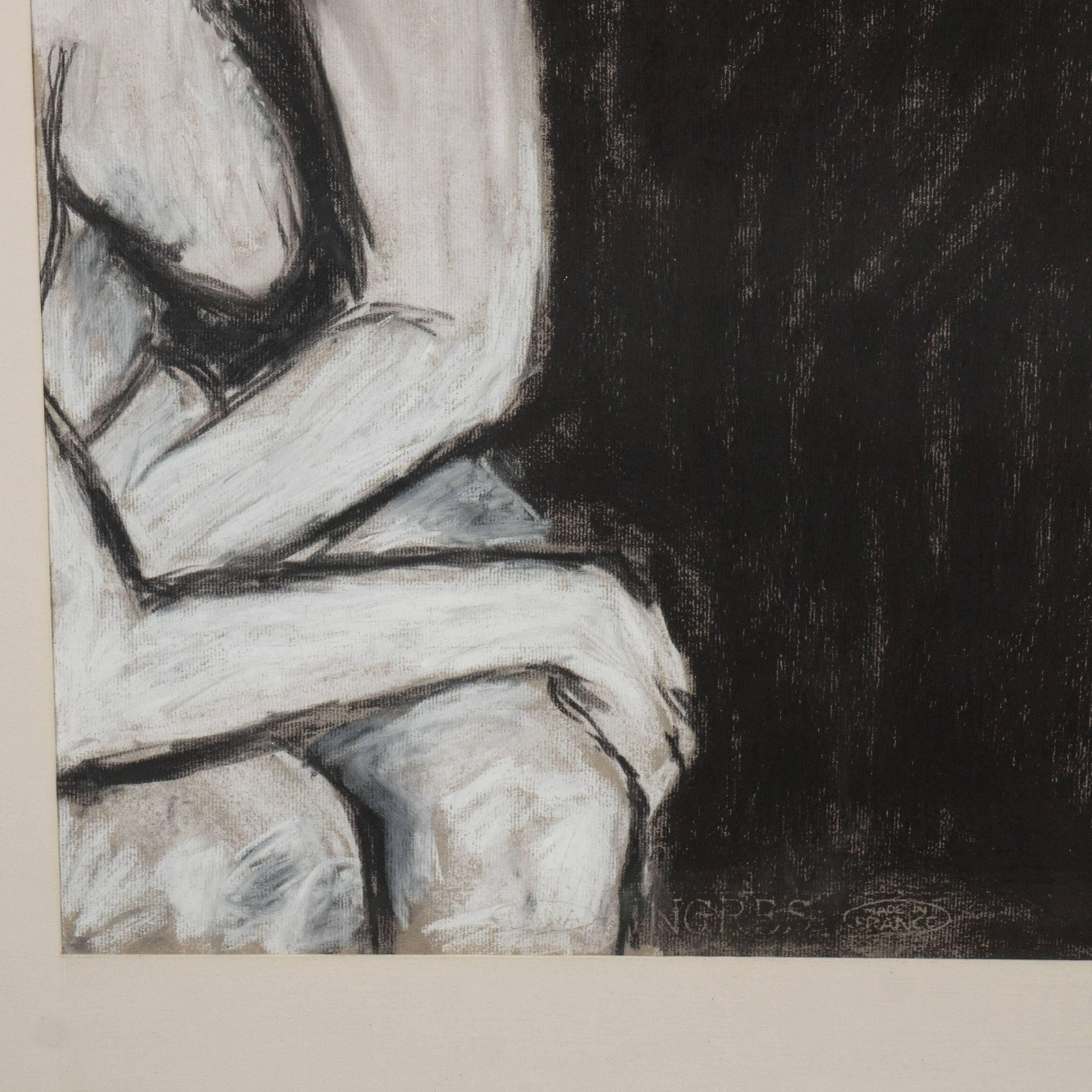 Mid-Century Pastel on Paper by George Segal Untitled Nude In Excellent Condition In New York, NY