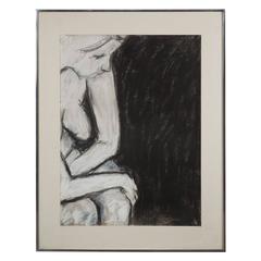 Mid-Century Pastel on Paper by George Segal Untitled Nude